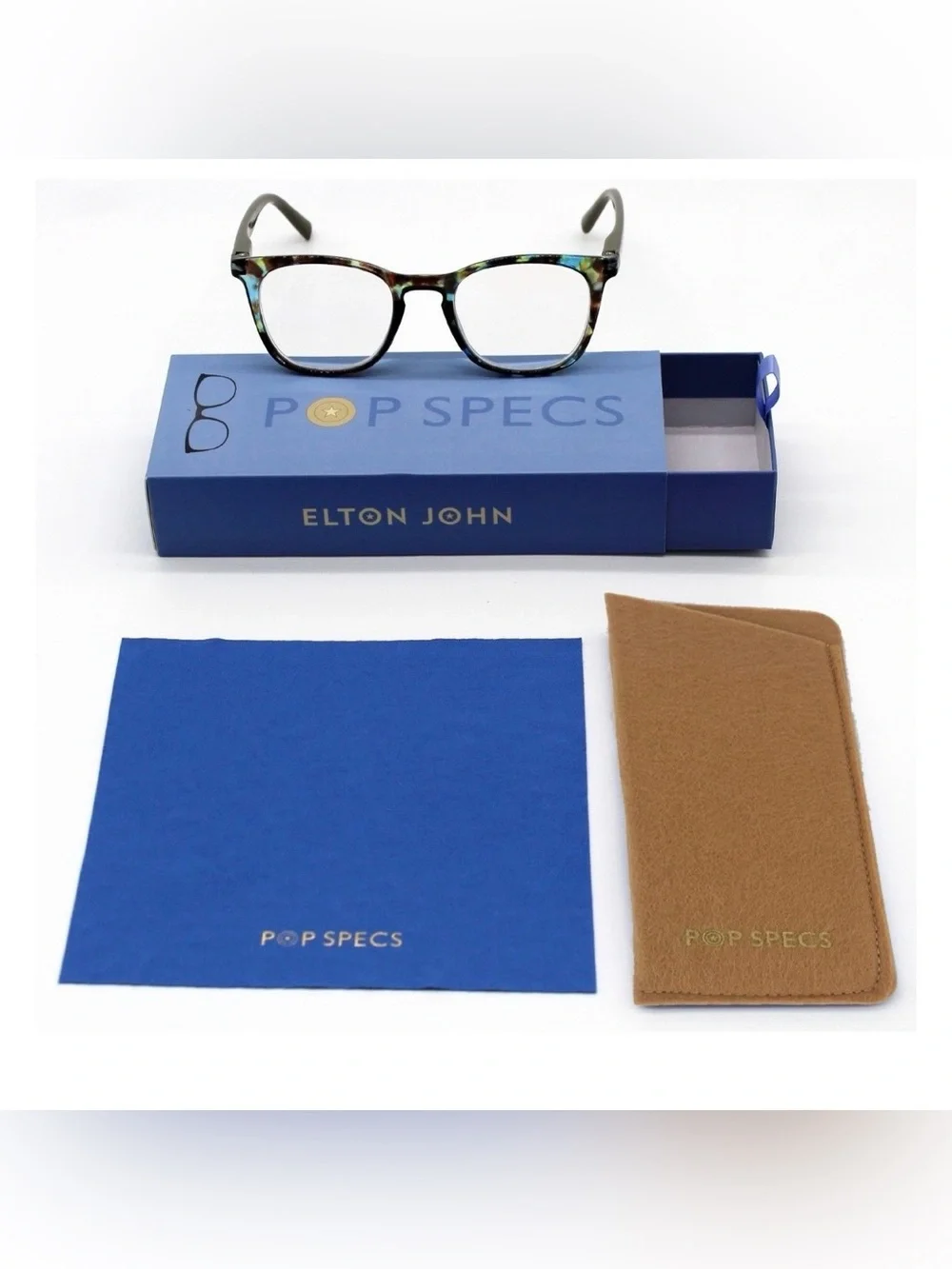 PopSpecs Elton John Tortoiseshell Reading Glasses - Multi-Color